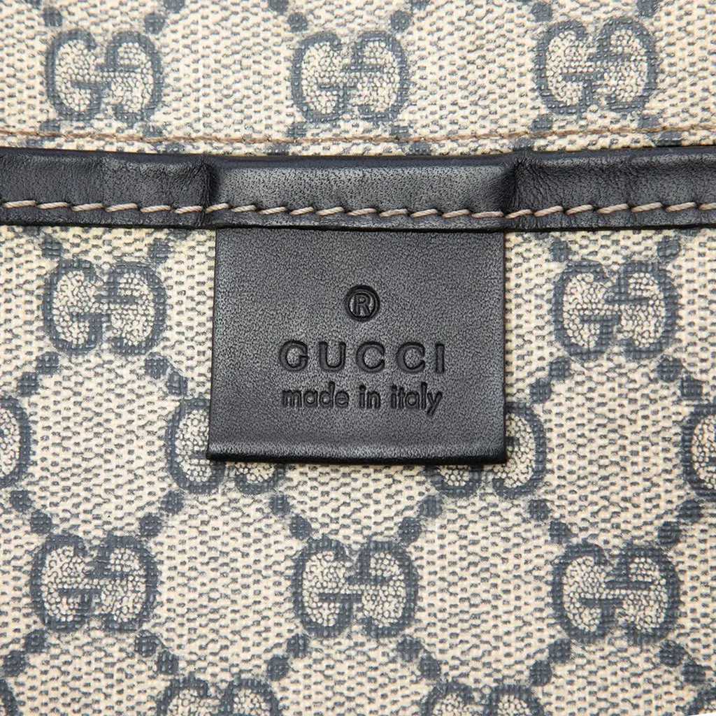 Gucci GG Supreme Web Tote Beige Canvas Good - Box View