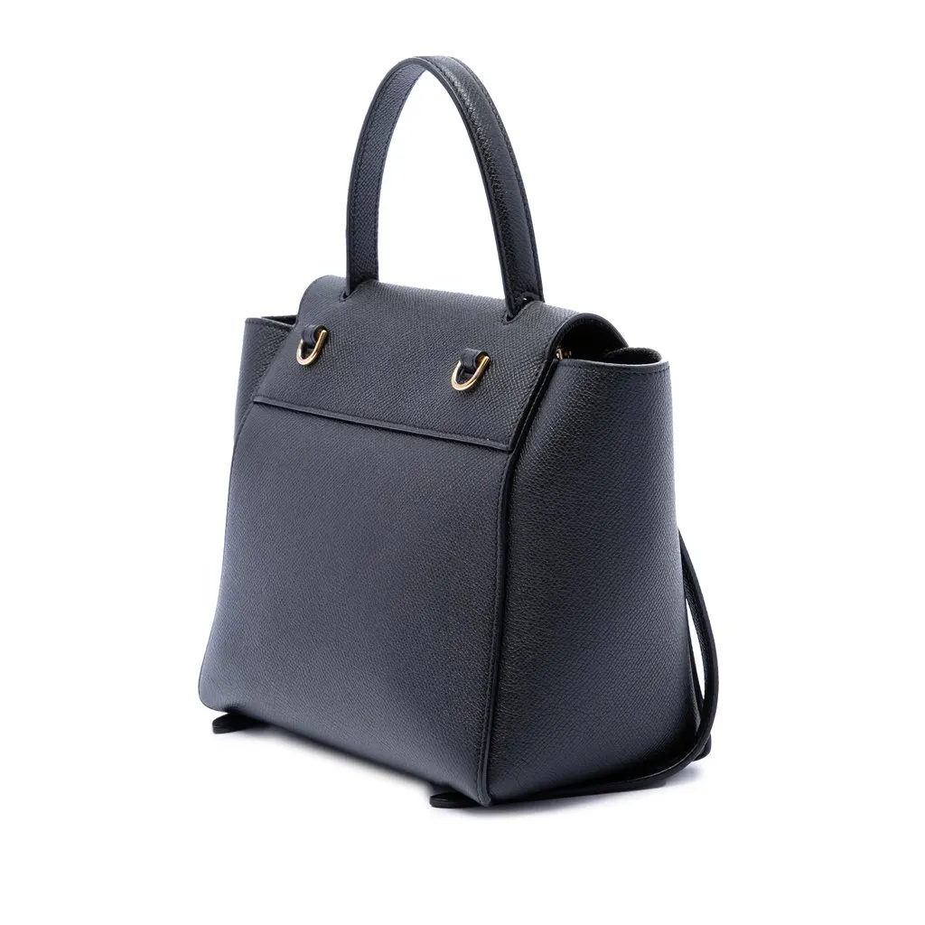 Celine Nano Grained Calfskin Belt Bag Black Leather Good - Back View