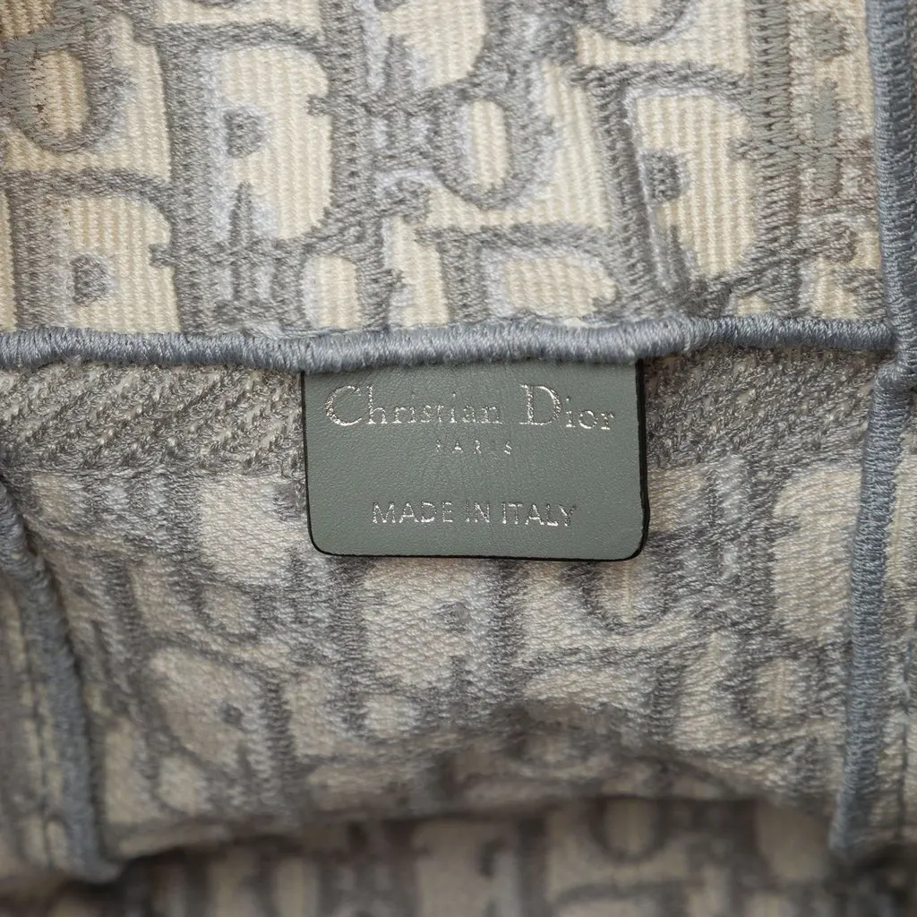 Dior Medium Oblique Canvas Diorcamp Bag Grey Canvas Very good - Box View