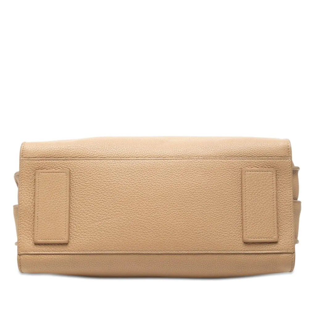 Saint Laurent Small Grained Calfskin Supple Sac De Jour Satchel Brown Leather Very good - Inside View