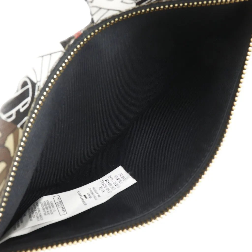 Burberry Monogram Stripe E-Canvas Belt Bag Brown Very good - Inside View