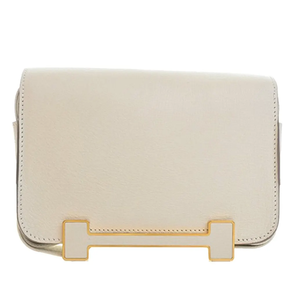 Hermès Chevre Mysore Geta White Leather Very good - Back View