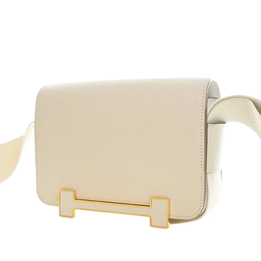 Hermès Chevre Mysore Geta White Leather Very good - Model View