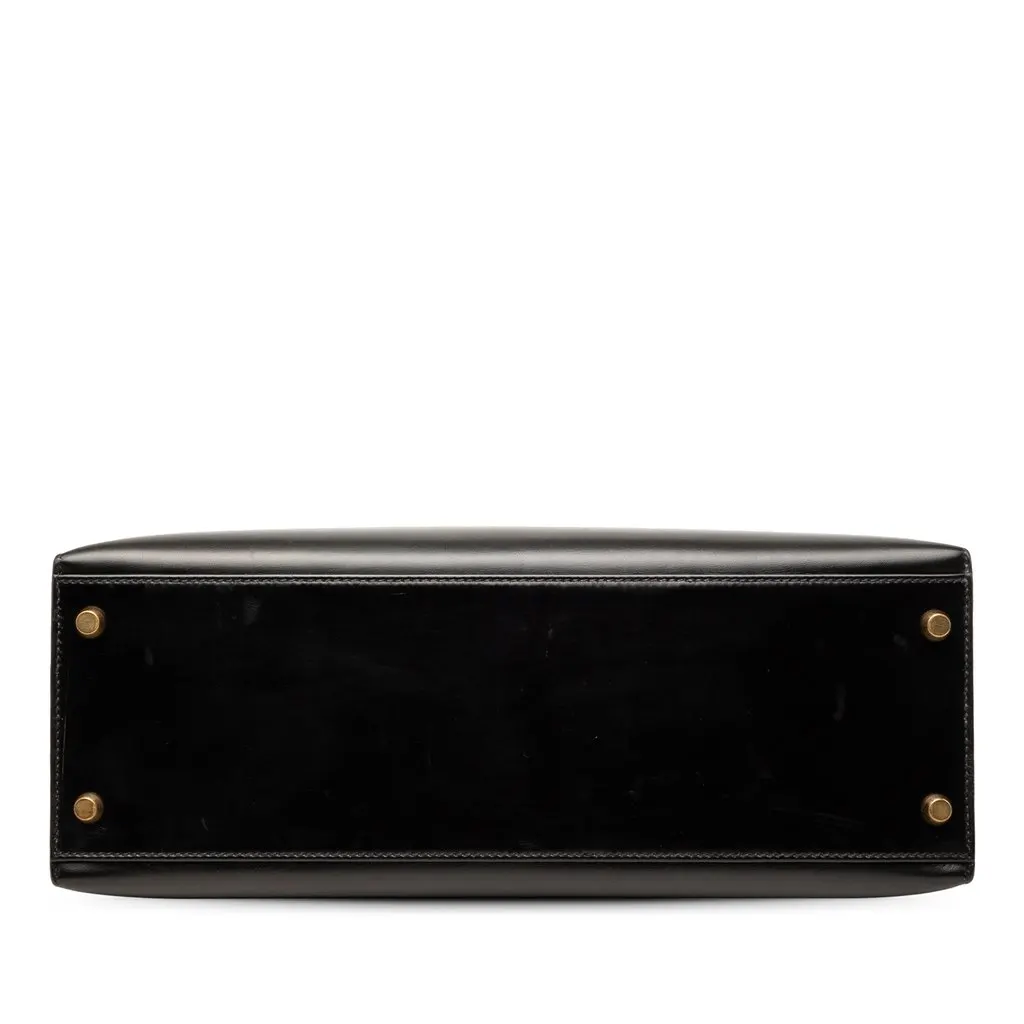 Hermès Box Calf Kelly Sellier 32 Black Leather Good - Inside View