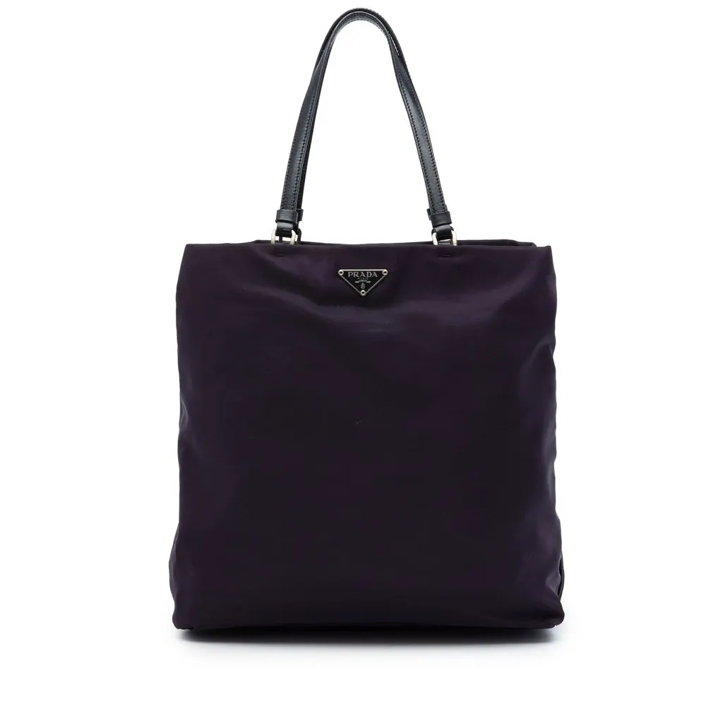 Prada Tessuto Tote Purple Polyamide Very good - Front View