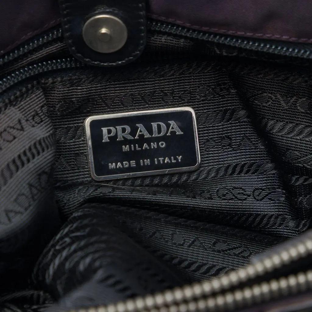 Prada Tessuto Tote Purple Polyamide Very good - Box View
