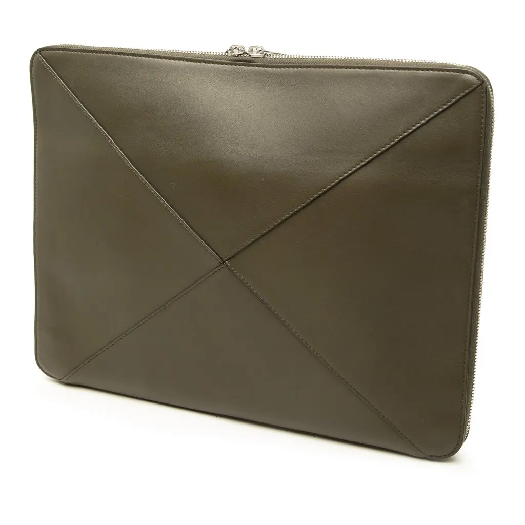 Bottega Veneta Leather Portfolio Brown Leather Very good - Back View