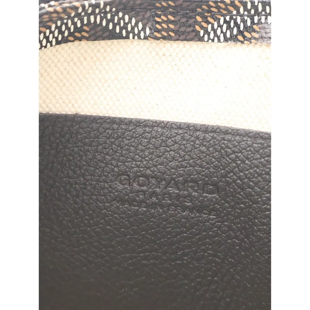 Goyard Goyardine Plumet Pocket Wallet Black Canvas Good - Box View