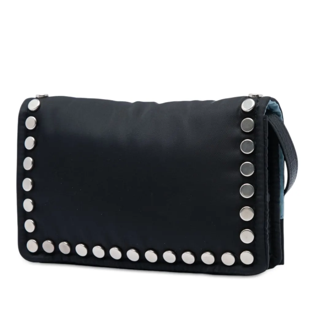 Prada Tessuto Etiquette Crossbody Black Very good - Back View