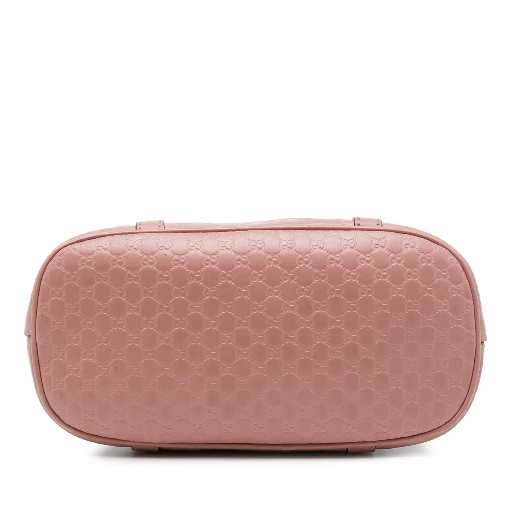 Gucci Mini Microguccissima Dome Satchel Pink Leather Very good - Inside View