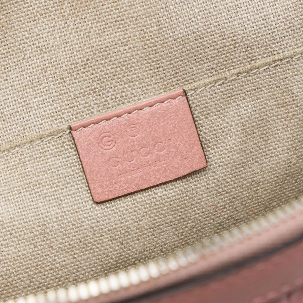 Gucci Mini Microguccissima Dome Satchel Pink Leather Very good - Box View