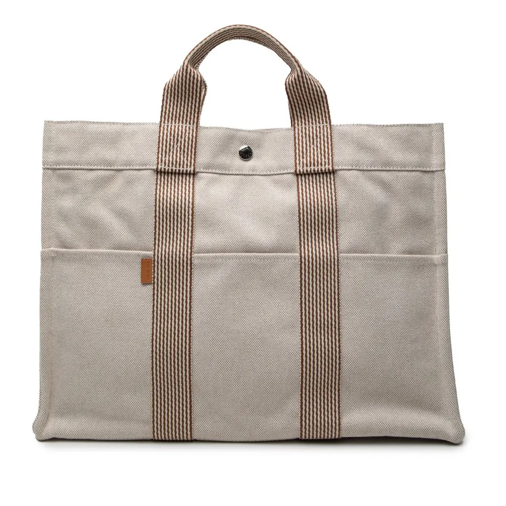 Hermès Canvas Fourre Tout MM Beige Very good - Front View