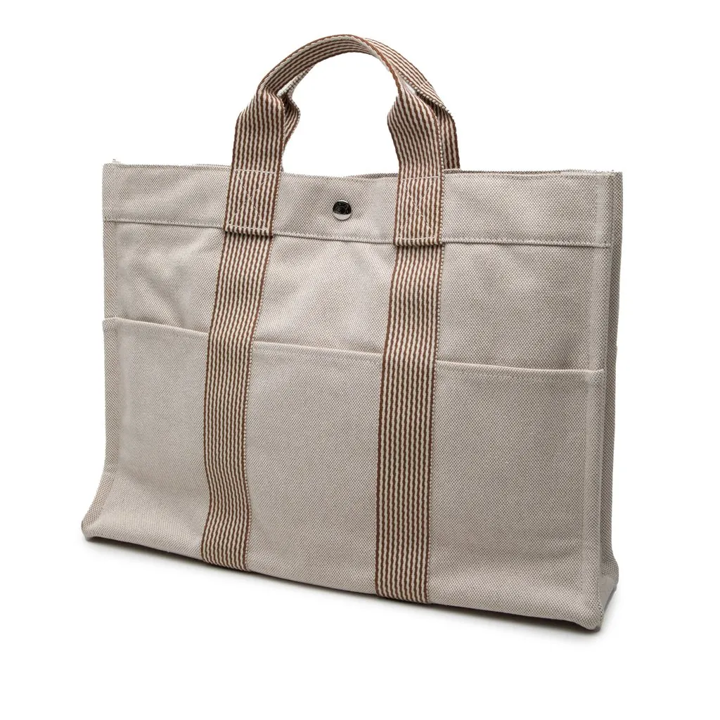 Hermès Canvas Fourre Tout MM Beige Very good - Back View