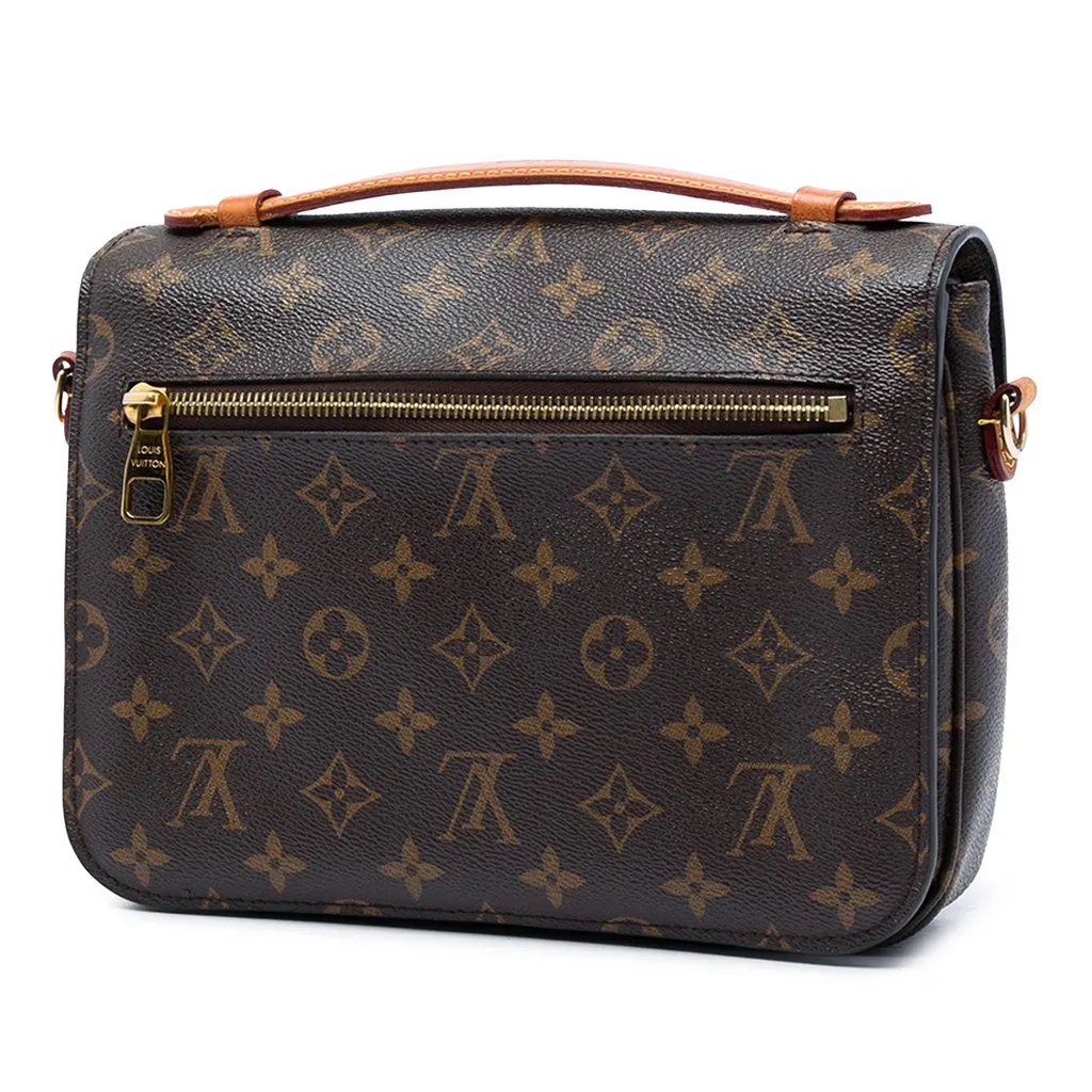 Louis Vuitton Monogram Pochette Metis Brown Very good - Back View