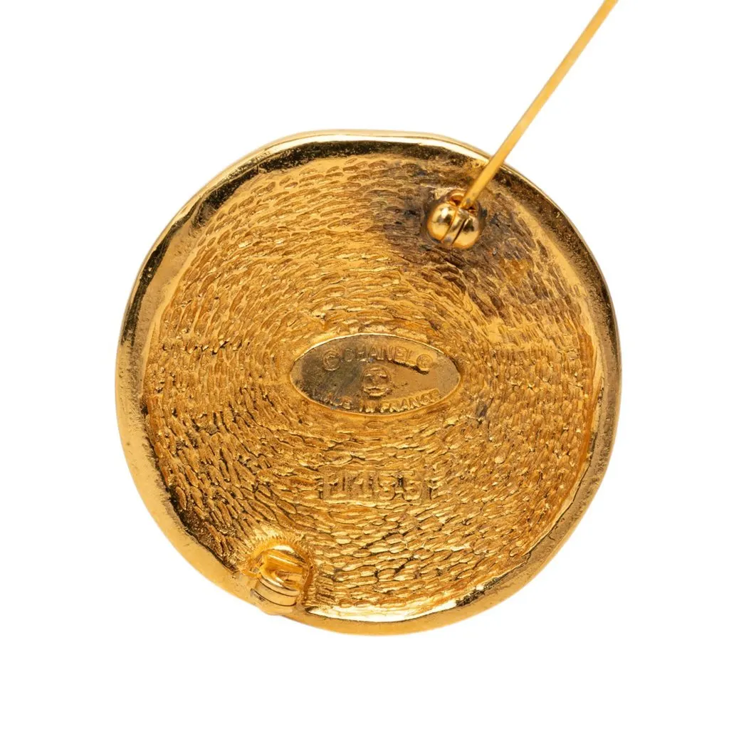 Chanel Gold Plated 31 Rue Cambon Medallion Pin Brooch Gold Metal Very good - Inside View