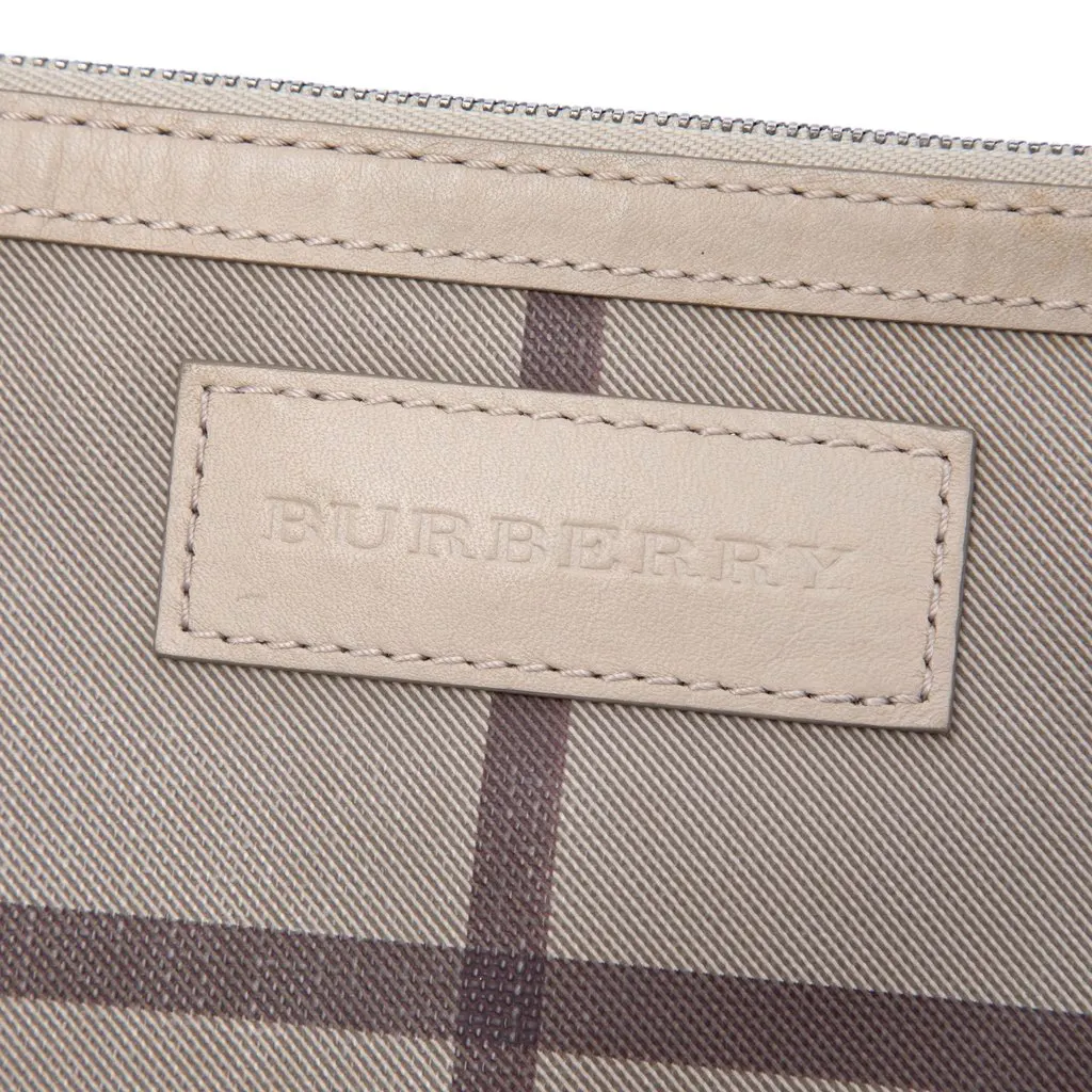 Burberry Small Smoke Check Coated Canvas Canterbury Tote Grey Good - Box View