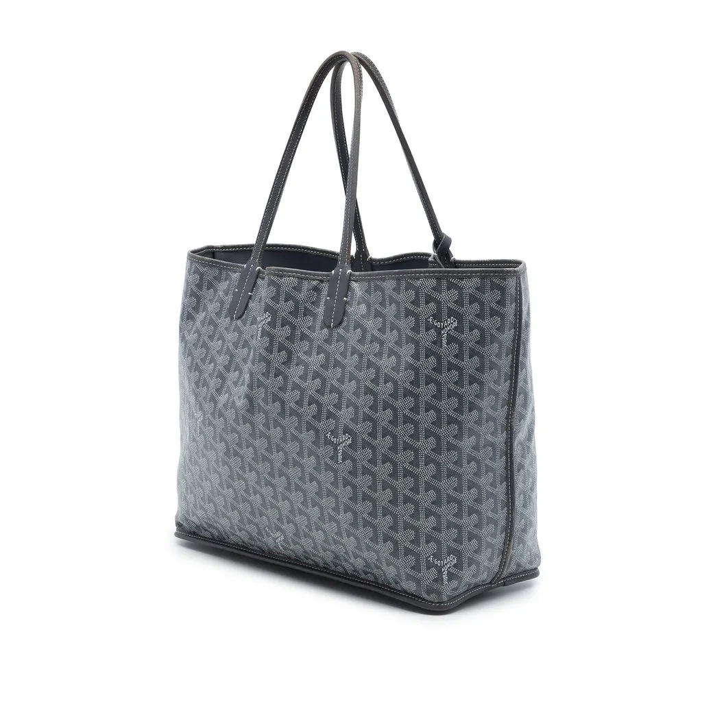 Goyard Goyardine Reversible Anjou PM Grey Canvas Good - Back View