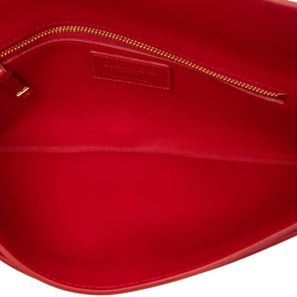 Dior Leather Montaigne 30 Clutch with Chain Red Leather Very good - Model View