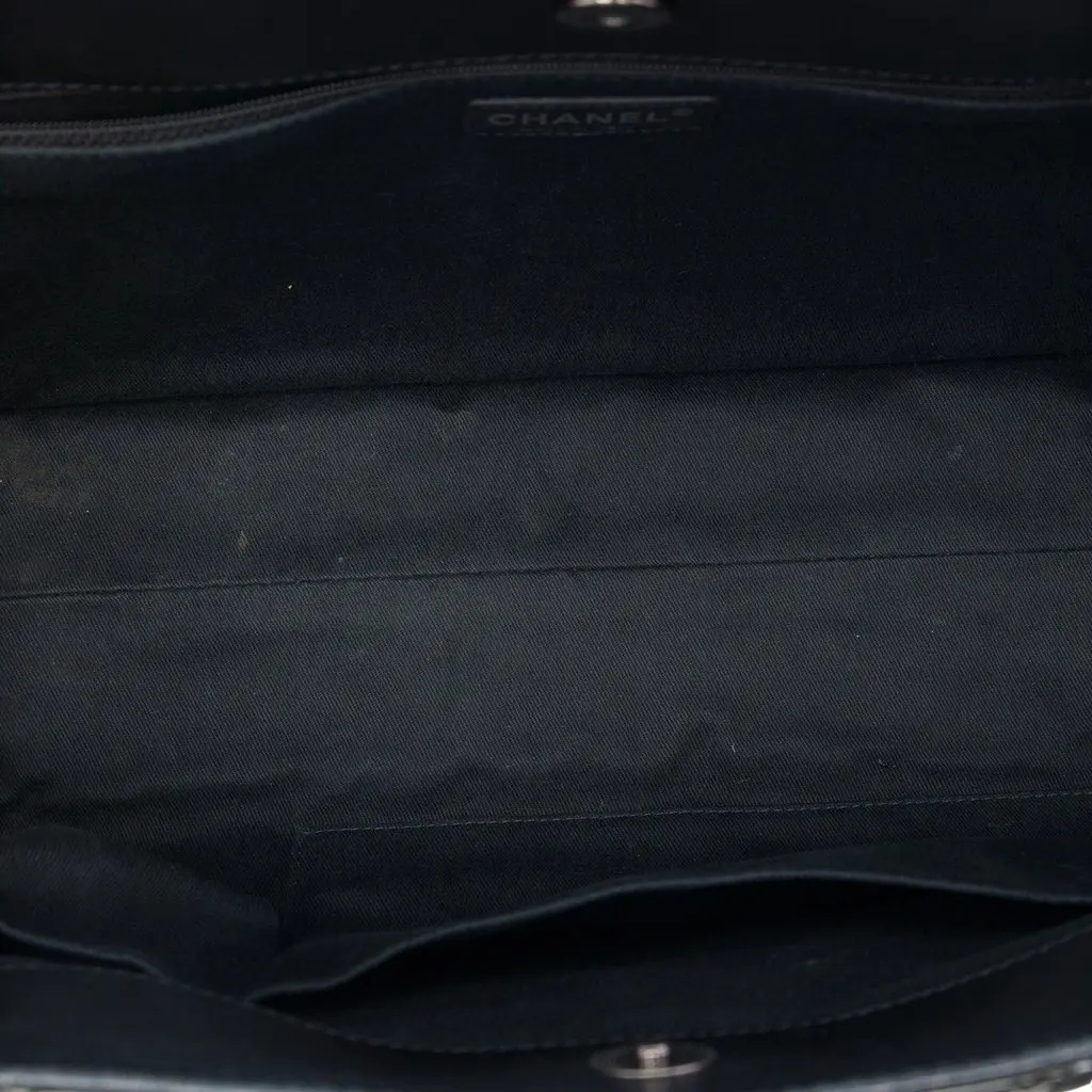 Chanel Quilted Patent Reissue 2.55 Tote Black Leather Good - Model View
