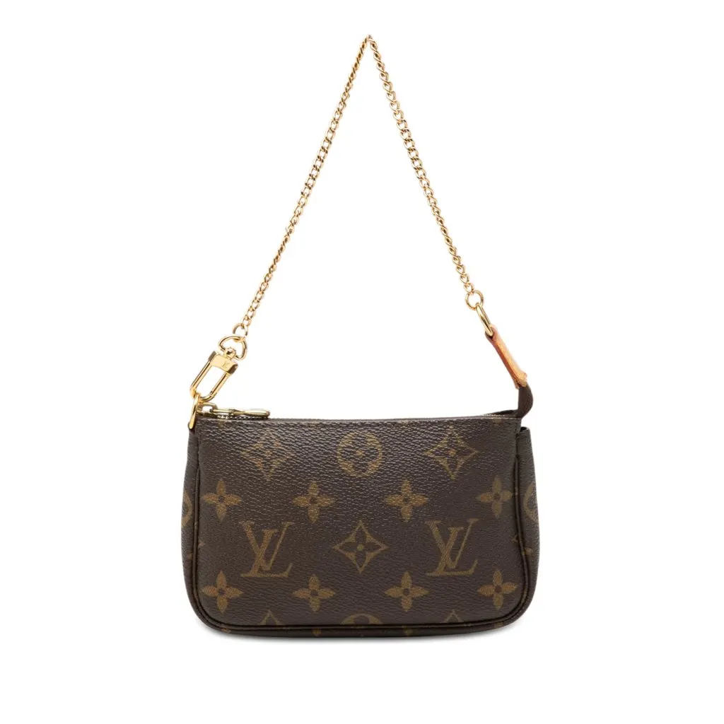 Louis Vuitton Monogram Mini Pochette Accessoires Brown Canvas Very good - Front View