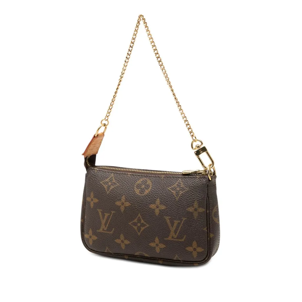 Louis Vuitton Monogram Mini Pochette Accessoires Brown Canvas Very good - Back View
