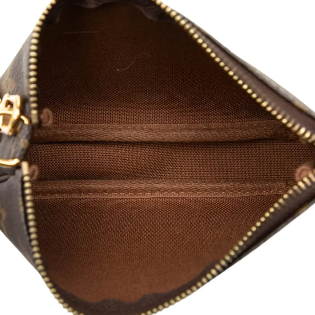 Louis Vuitton Monogram Mini Pochette Accessoires Brown Canvas Very good - Model View