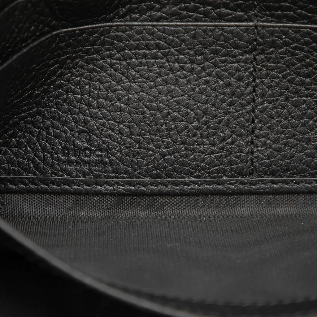 Gucci Calfskin Zip Around Long Wallet Black Leather Very good - Box View