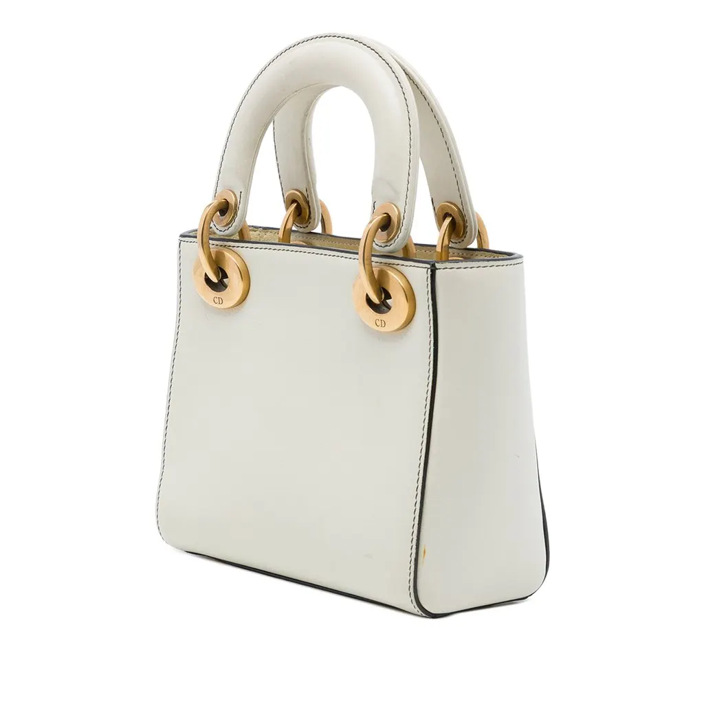 Dior DiorAmour Niki De Saint Phalle Mini Calfskin Love Lady Dior White Leather Very good - Back View