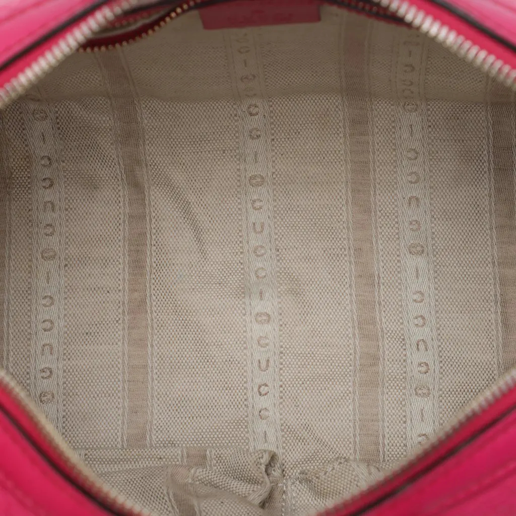 Gucci Diamante Bright Calfskin Boston Bag Pink Leather Very good - Model View