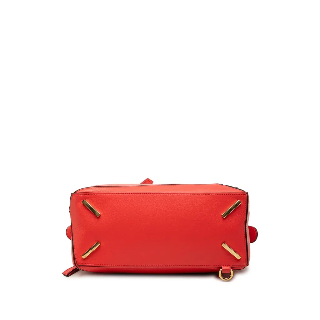 Loewe Medium Calfskin Puzzle Satchel Red Leather Good - Inside View