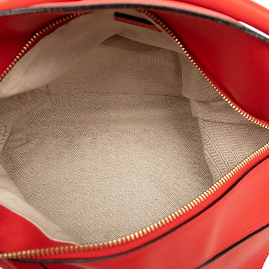 Loewe Medium Calfskin Puzzle Satchel Red Leather Good - Model View