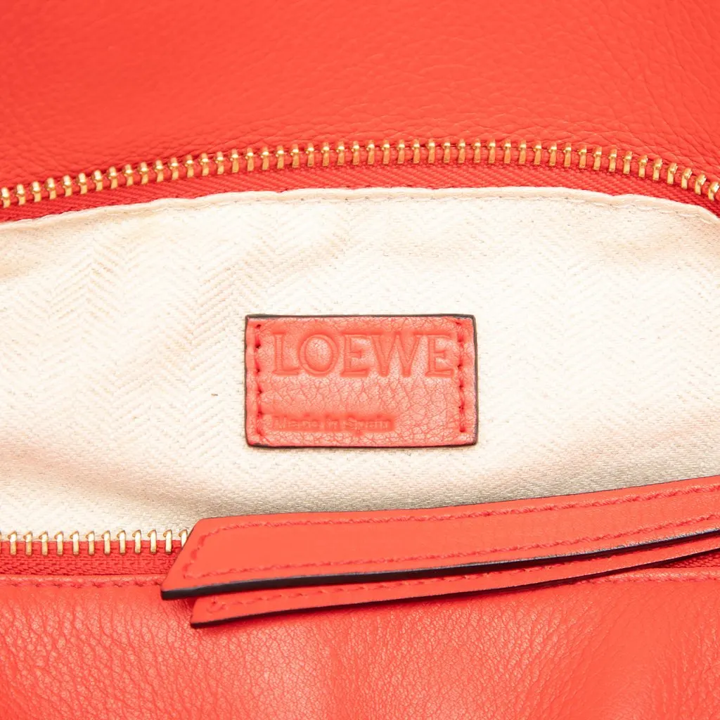 Loewe Medium Calfskin Puzzle Satchel Red Leather Good - Box View