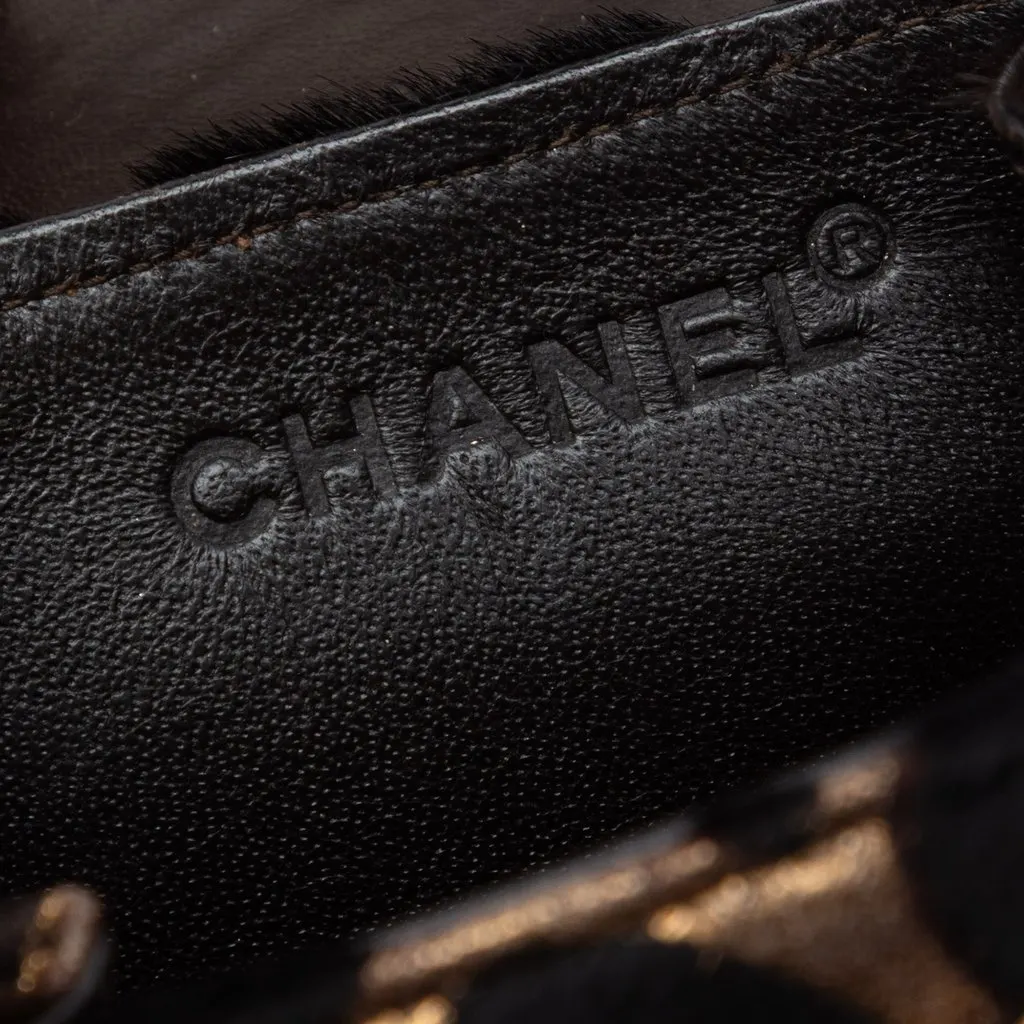 Chanel Mini Metallic Pony Hair Giraffe Reissue Accordion Flap Gold Very good - Box View