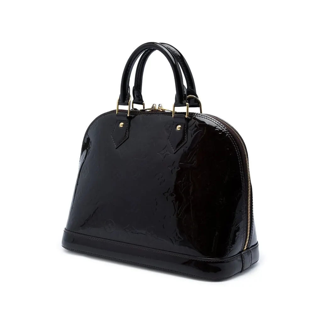 Louis Vuitton Monogram Vernis Alma PM Purple Leather Very good - Back View
