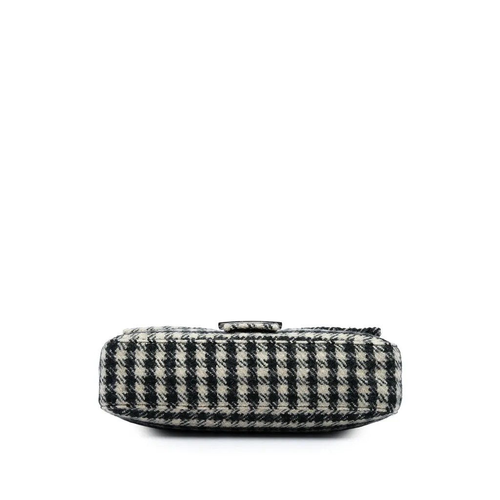 Fendi Tweed Baguette Satchel Black Tweed Very good - Inside View