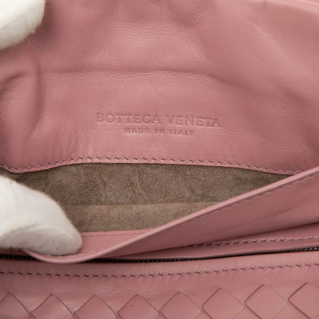 Bottega Veneta Mini Nappa Intrecciato Expandable Chain Flap Crossbody Pink Leather Good - Box View