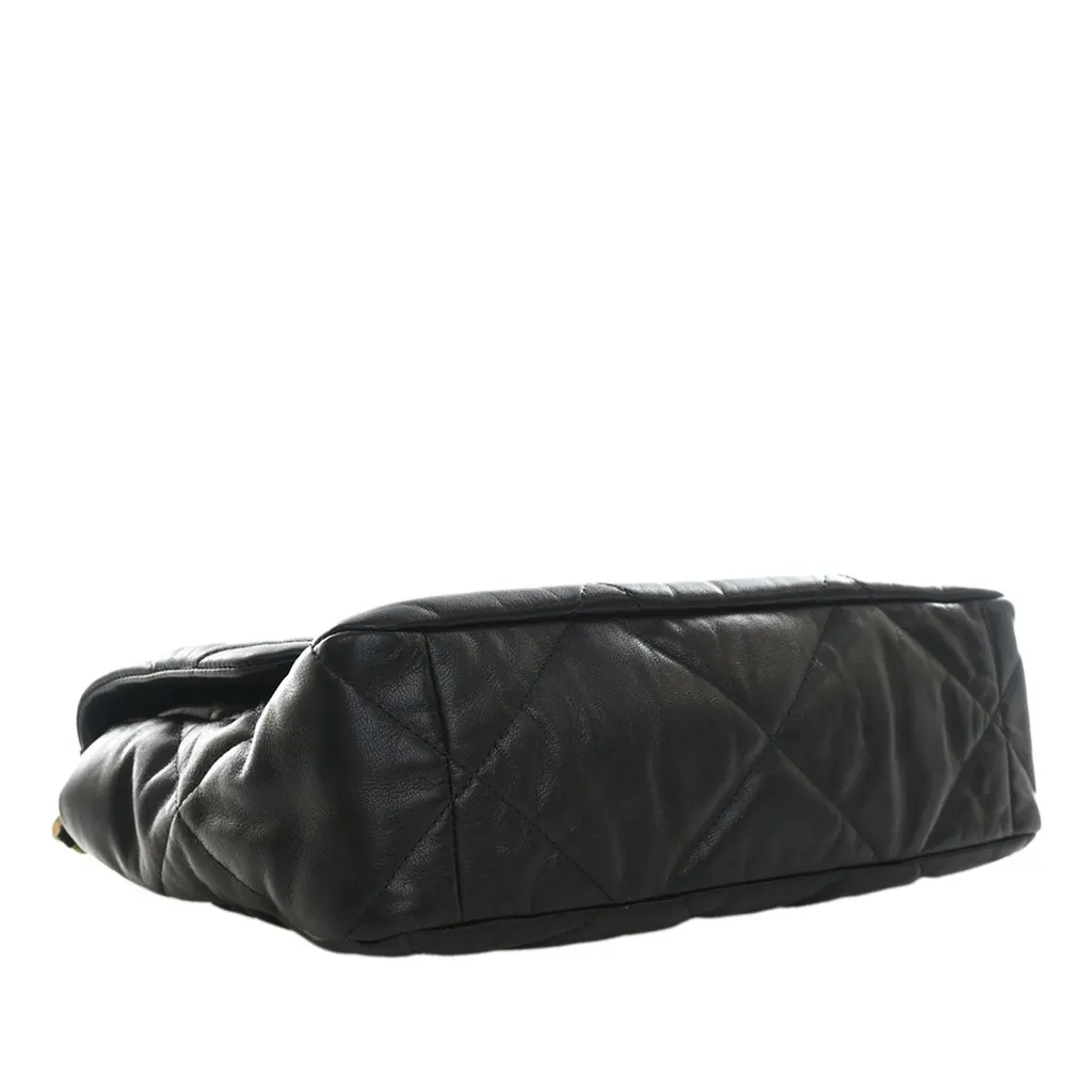 Chanel Large Lambskin 19 Flap Black Leather Very good - Box View