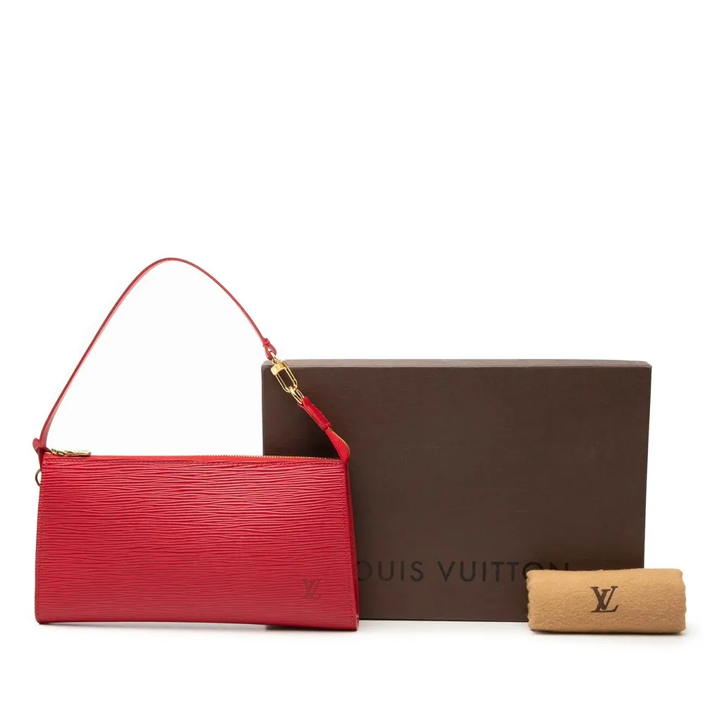 Louis Vuitton Epi Pochette Accessoires Red Small Leather