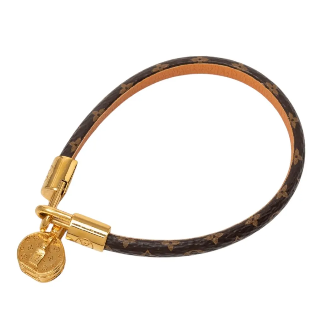 Louis Vuitton Monogram Tribute Charm Bracelet Brown Very good - Back View