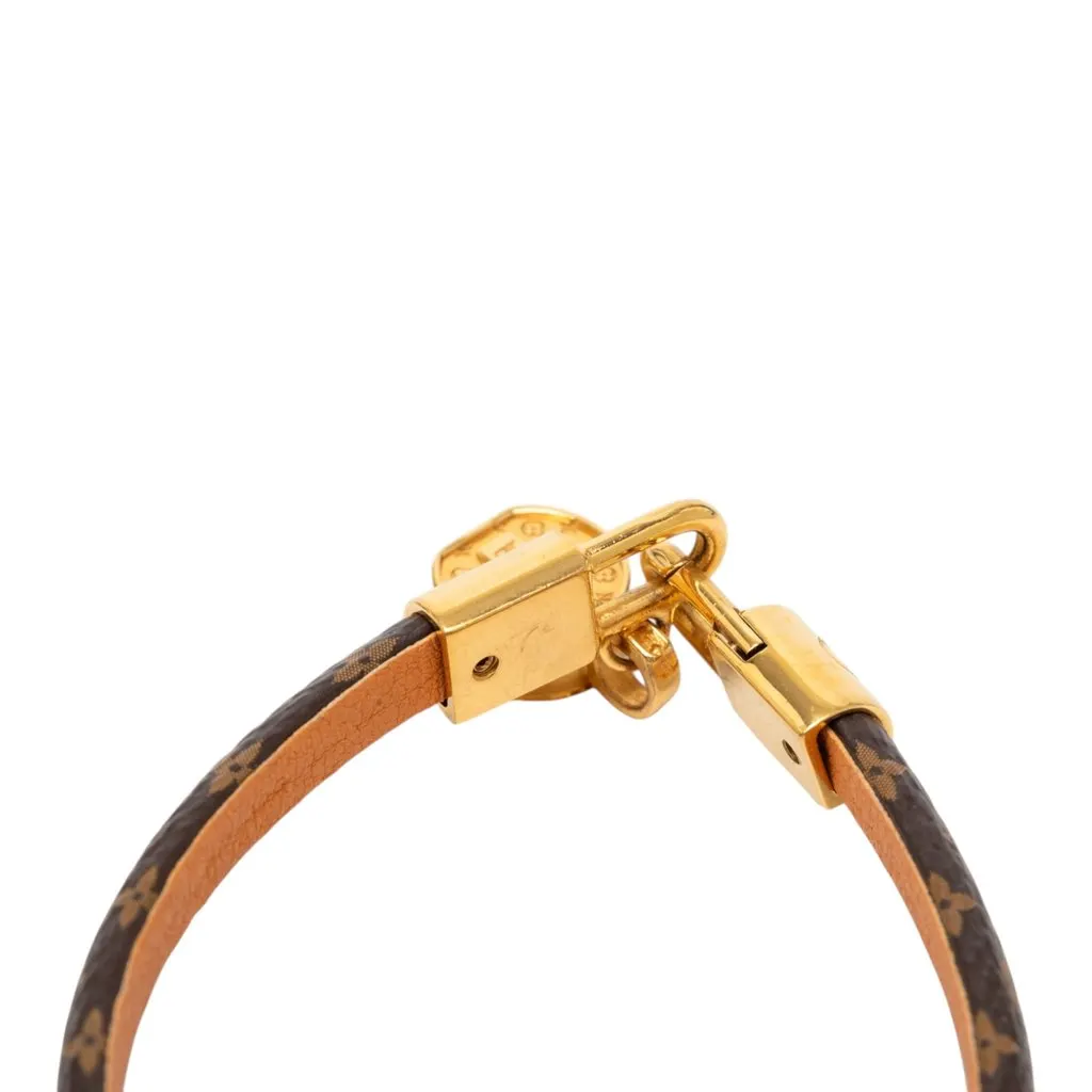 Louis Vuitton Monogram Tribute Charm Bracelet Brown Very good - Model View