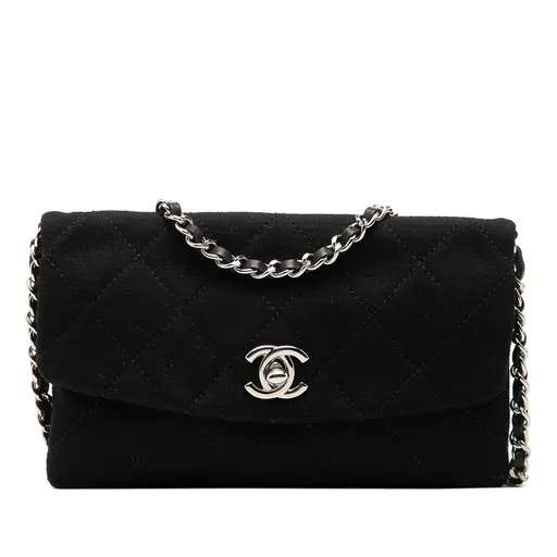 Chanel Mini CC Quilted Jersey Flap