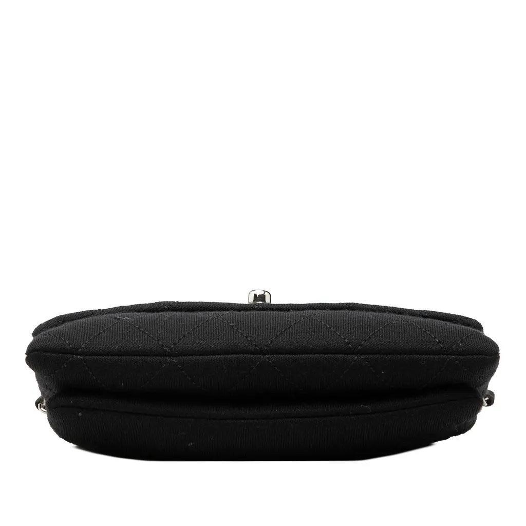 Chanel Mini CC Quilted Jersey Flap Black Very good - Inside View