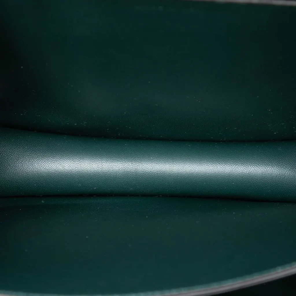 Celine Medium Calfskin Classic Box Green Leather Very good - Model View