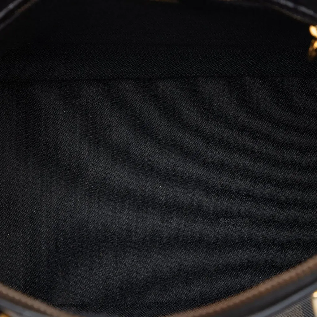 Fendi Pequin Coated Canvas Dome Satchel Brown Very good - Model View