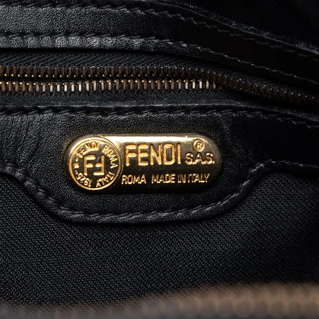 Fendi Pequin Coated Canvas Dome Satchel Brown Very good - Box View