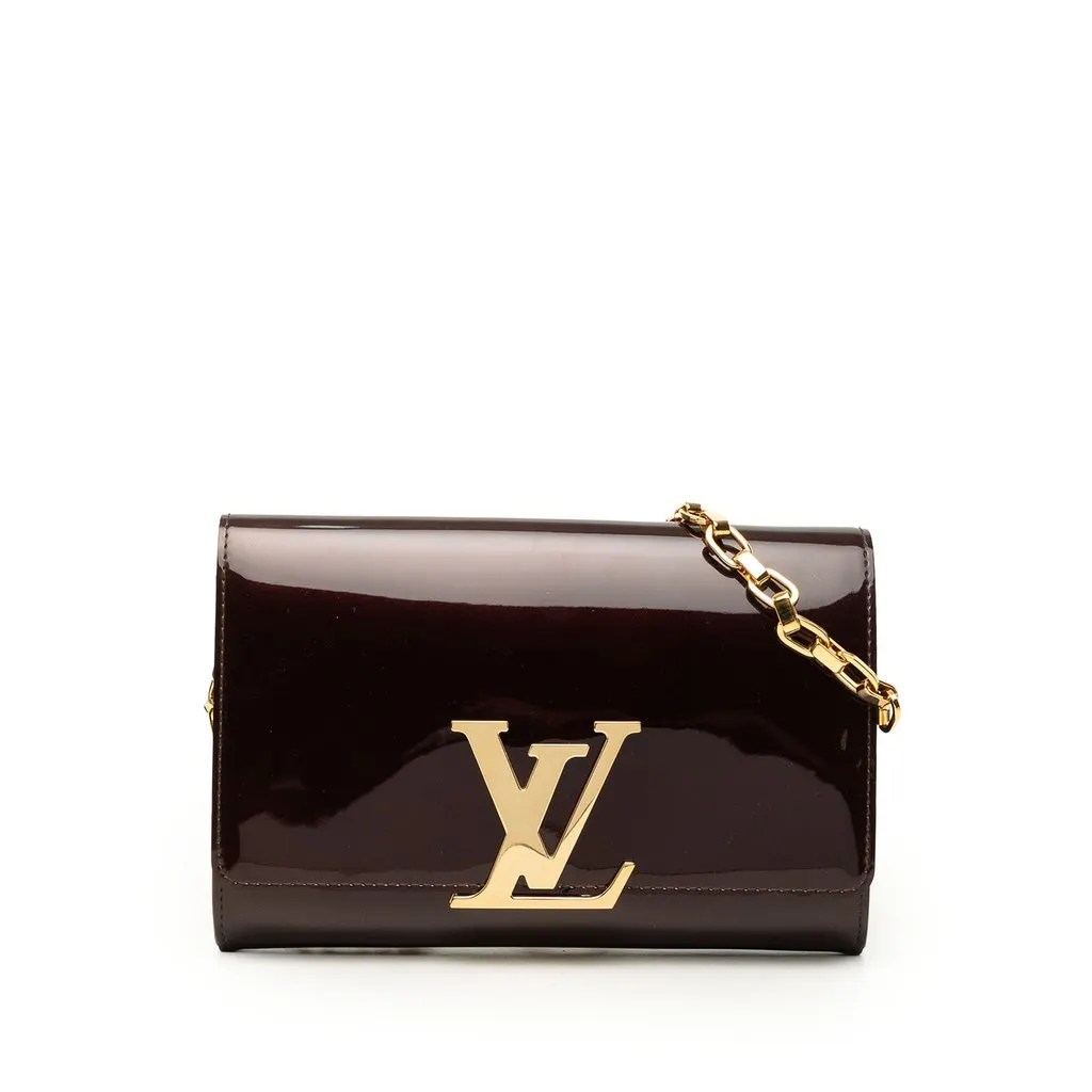 Louis Vuitton Vernis Louise Chain MM Red Leather Very good - Front View
