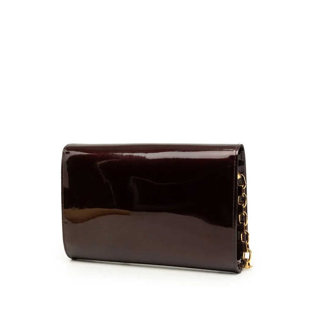 Louis Vuitton Vernis Louise Chain MM Red Leather Very good - Back View