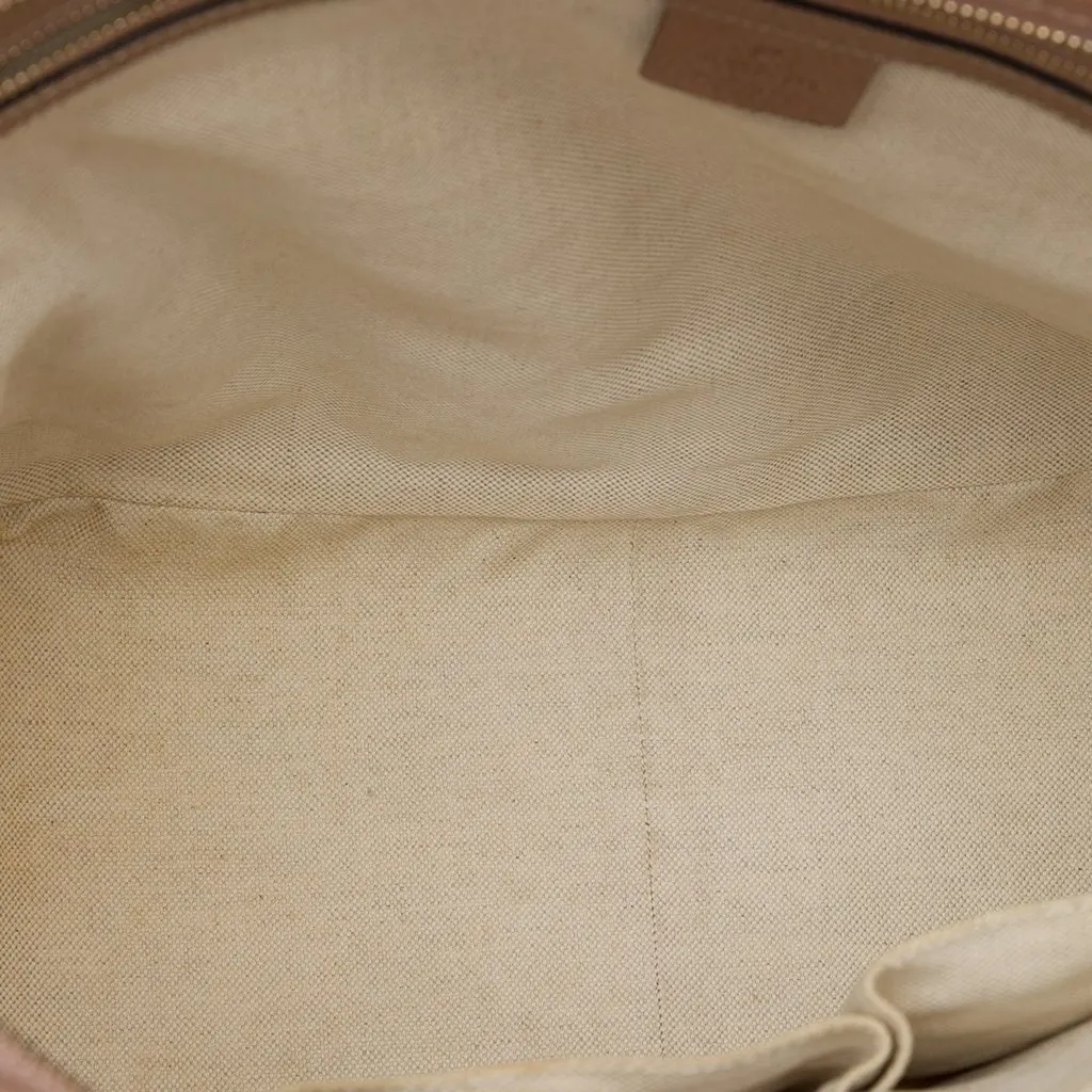 Gucci GG Canvas and Leather Bree Tote Beige Canvas Very good - Model View
