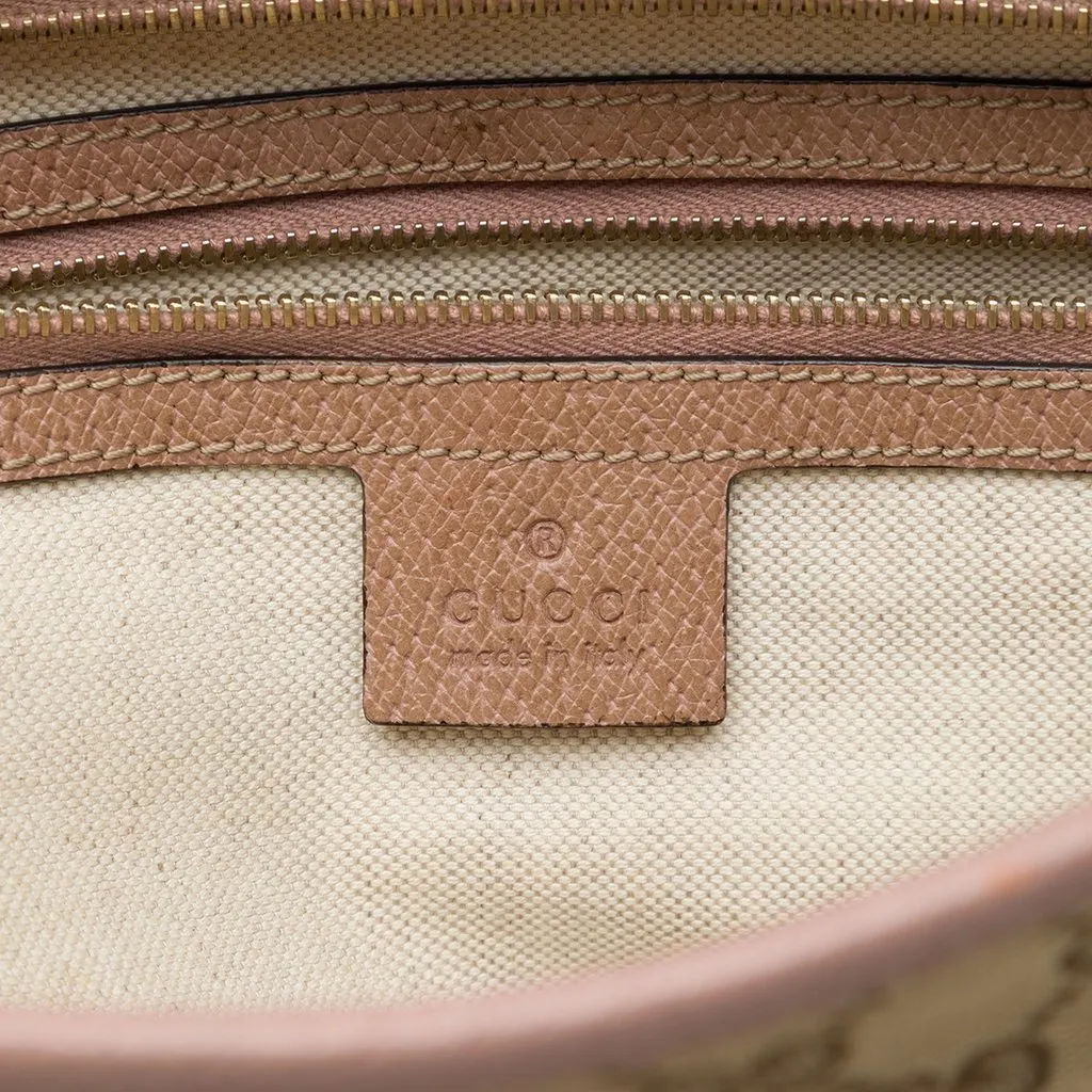 Gucci GG Canvas and Leather Bree Tote Beige Canvas Very good - Box View
