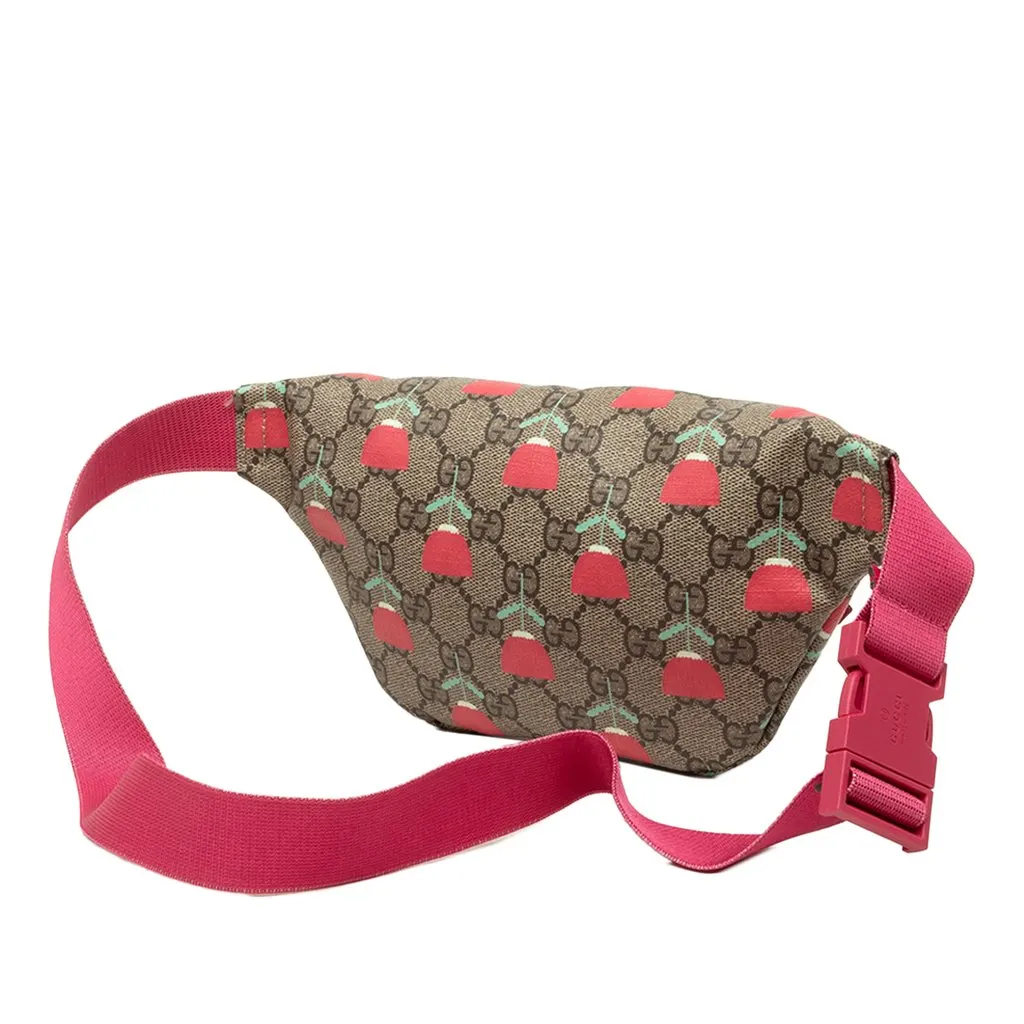 Gucci Kids GG Supreme Tulip Belt Bag Beige Canvas Very good - Back View